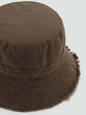 Postrzępiona czapka bucket brązowy - Teen - Rozmiar uniwersalny - MANGO TEEN