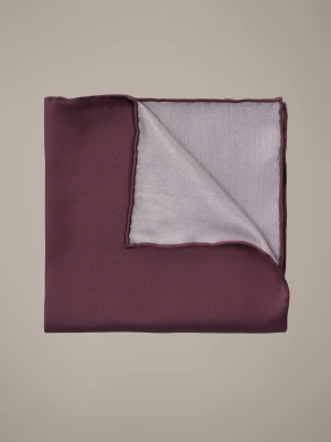 Poszetka Bordowa Jedwabna Gładka Lancerto