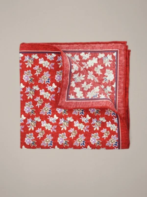 Poszetka Czerwona Jedwabna Wzór Lancerto