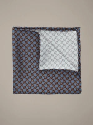 Poszetka Granatowa Jedwabna Wzór Lancerto