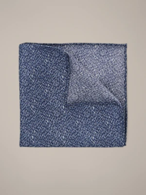 Poszetka Granatowa Jedwabna Wzór Lancerto