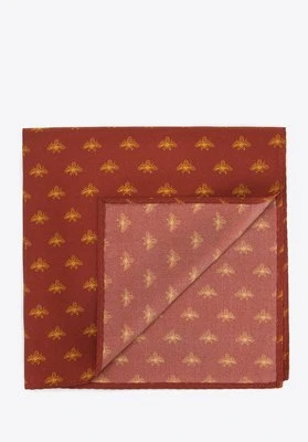 Poszetka jedwabna we wzory czerwono-żółta Wittchen