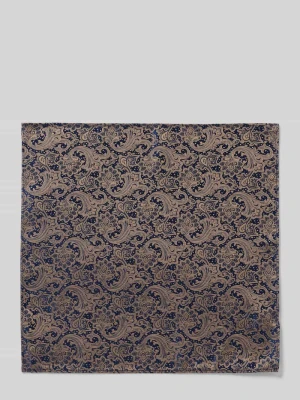 Poszetka jedwabna ze wzorem na całej powierzchni Monti