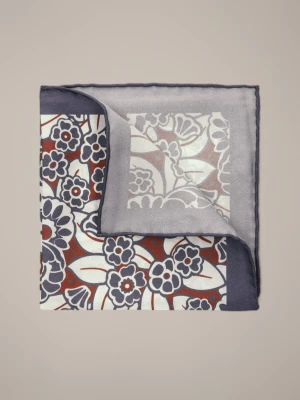 Poszetka Mixkolor Jedwabna w Kwiaty Lancerto