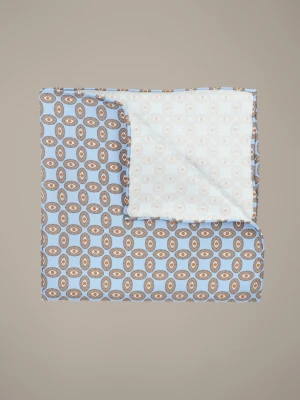 Poszetka Niebieska Jedwabna Wzór Lancerto