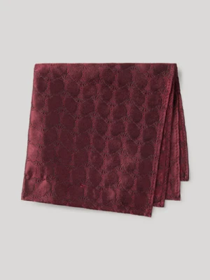 Cornflower zijden pochet in bordeauxrood met patroon Joop