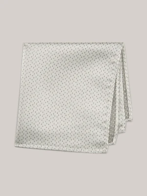 Poszetka w kolorze écru z jasnym niebieskim, we wzór Joop