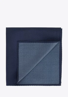 Poszetka z jedwabiu jednokolorowa granatowa Wittchen