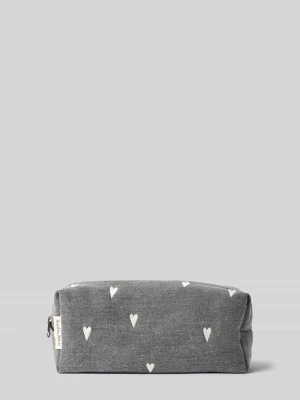 Pouch z czystej bawełny z naszywką z logo STUDIO NOOS Średnioszary