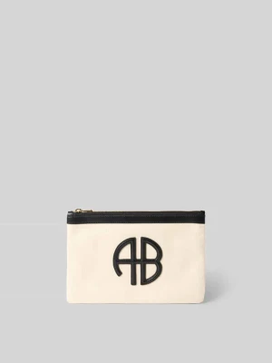 Pouch z detalem z logo Anine Bing Beżowy