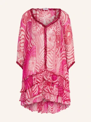 Poupette St Barth Sukienka Plażowa Nava Z Rękawami 3/4 pink