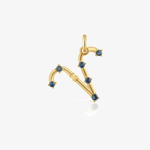 Powlekany 18-Karatowym Złotem Wisiorek Z Baranem I Szafirem Tous Zodiaco - Tous Rozmiar