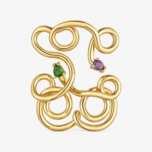 Powlekany 18-Karatowym Złotem Wisiorek Z Misiem I Kamieniami Szlachetnymi Tous Lio - Tous Rozmiar