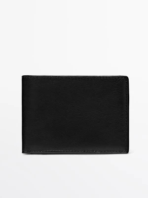 Poziomy Portfel Ze Skóry Nappa - Czarny - - Massimo Dutti - Mężczyzna