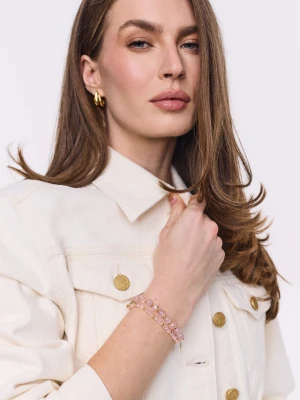 Pozłacana bransoletka z koralikami TARANKO