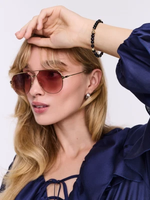 Pozłacana bransoletka z onyksem TARANKO