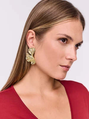 Pozłacane kolczyki o nieregularnym kształcie TARANKO