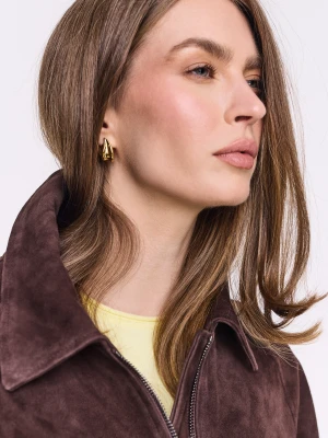 Pozłacane kolczyki o nieregularnym kształcie TARANKO