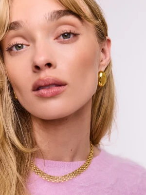 Pozłacane kolczyki o organicznym kształcie TARANKO