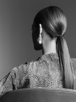 Pozłacane kolczyki z imitacją perły TARANKO