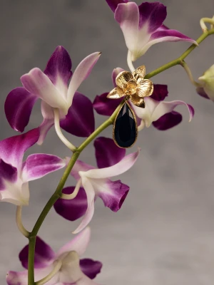 Pozłacane kolczyki z kamieniami kocie oko TARANKO