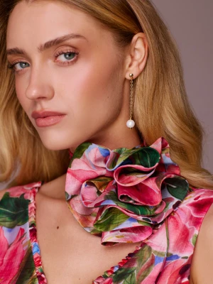 Pozłacane kolczyki z naturalną perłą Majorka TARANKO