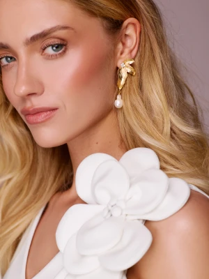 Pozłacane kolczyki z naturalnymi perłami TARANKO