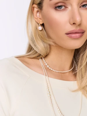 Pozłacane kolczyki z perłami i cyrkoniami TARANKO