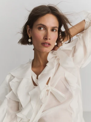 Pozłacane kolczyki z perłami TARANKO