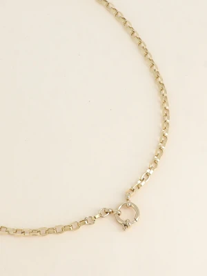 Pozłacany naszyjnik do charmsów ze splotem weneckim i zapięciem typu boja  - Venice Bohm Paris