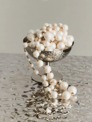 Pozłacany naszyjnik z perłami TARANKO