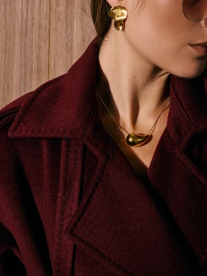 Pozłacany naszyjnik z zawieszką w kształcie kropli TARANKO