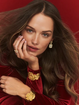 Pozłacany pierścionek z perłami TARANKO