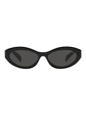 Prada, Okulary przeciwsłoneczne oieregularnym kształcie Pr26Zs 16K08Z Black, unisex,