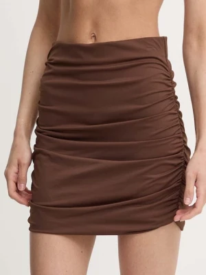 Praia Beachwear spódnica plażowa SWIM SKIRT kolor brązowy mini ołówkowa SWIMSKIRT