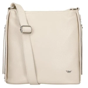 Beżowa skórzana torebka damska crossbody 80067-54 Wojas