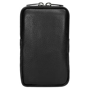 Czarna torebka skórzana na telefon 80103-51 Wojas