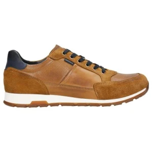 Jasnobrązowe sneakersy męskie z granatowymi akcentami 10051-73 Wojas
