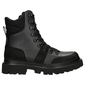 Czarne masywne bikery męskie z ociepleniem 24091-71 Wojas