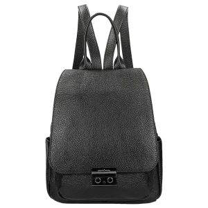 Czarny plecak damski z ciemnymi metalowymi elementami 80264-71 Wojas