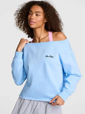 Prążkowana bluza Campus Fleece off-shoulder Victoria's Secret