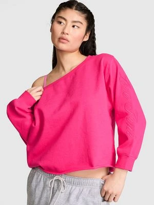 Prążkowana bluza Campus Fleece off-shoulder Victoria's Secret