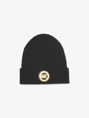 Zdjęcie produktu Prążkowana czapka wełniana Michael Kors CZARNY (Czarny)