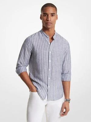 Prążkowana koszula z mieszanki bawełny Michael Kors Mens