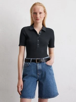 Prążkowana koszulka polo slim Marc O'Polo