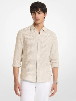 Prążkowana lniana koszula Michael Kors Mens