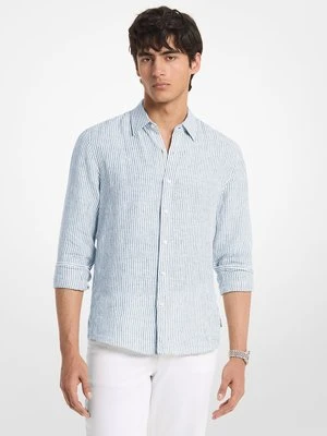 Prążkowana lniana koszula Michael Kors Mens
