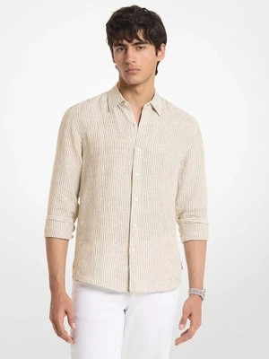 Prążkowana lniana koszula Michael Kors Mens