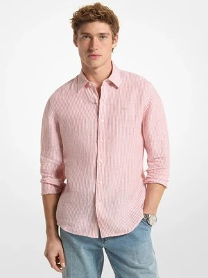 Prążkowana lniana koszula Michael Kors Mens