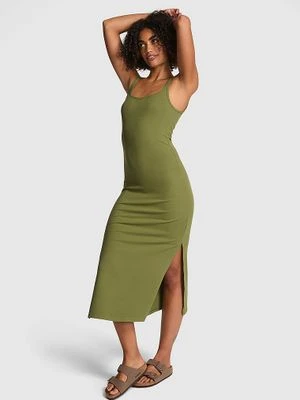 Prążkowana sukienka bodycon o długości midi Victoria's Secret